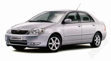 Коврики из экокожи 3D Toyota Corolla (E120, E130) 2001-2006 (правый руль)